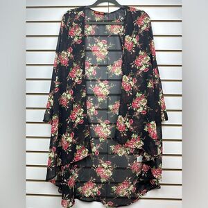 Love Tree Sz S Sheer Dropped Shoulders Cardigan/Kimonos/Espadrilles/Cover Up